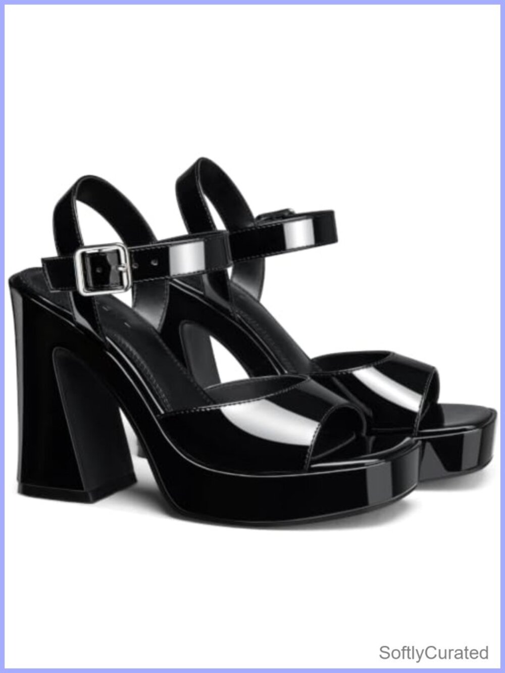 Women Platform High Heels 4.3 Inch Comfortable Chunky Heel Sandals